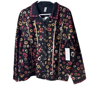 Thomas & Olivia Women's XL Multicolor Embroidered Fall Jacket